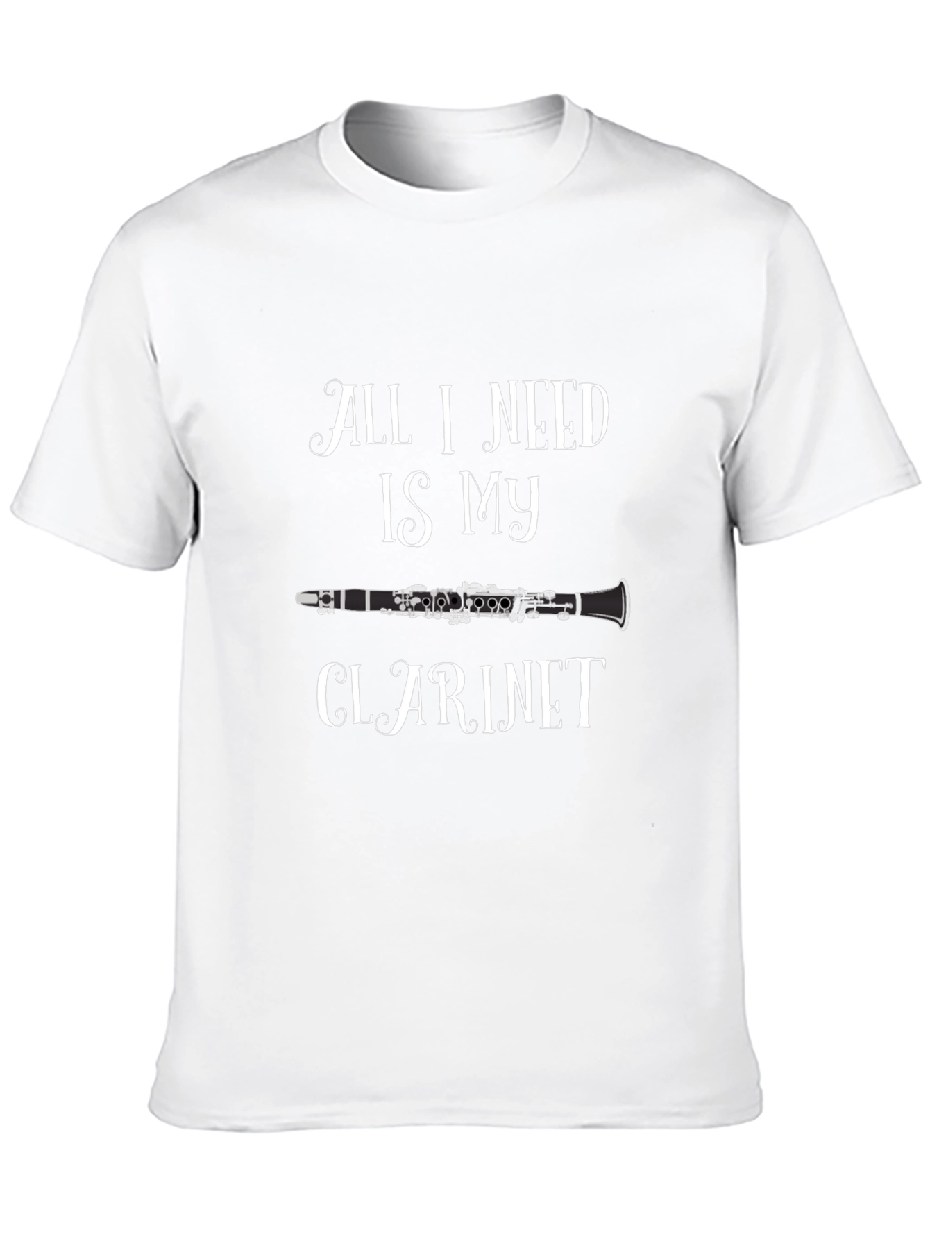 All I Need Is My Clarinet Graphic Tee - Black