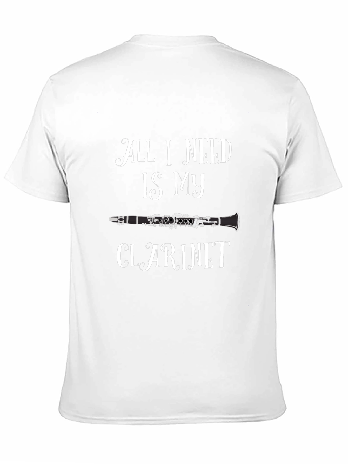 All I Need Is My Clarinet Graphic Tee - Black
