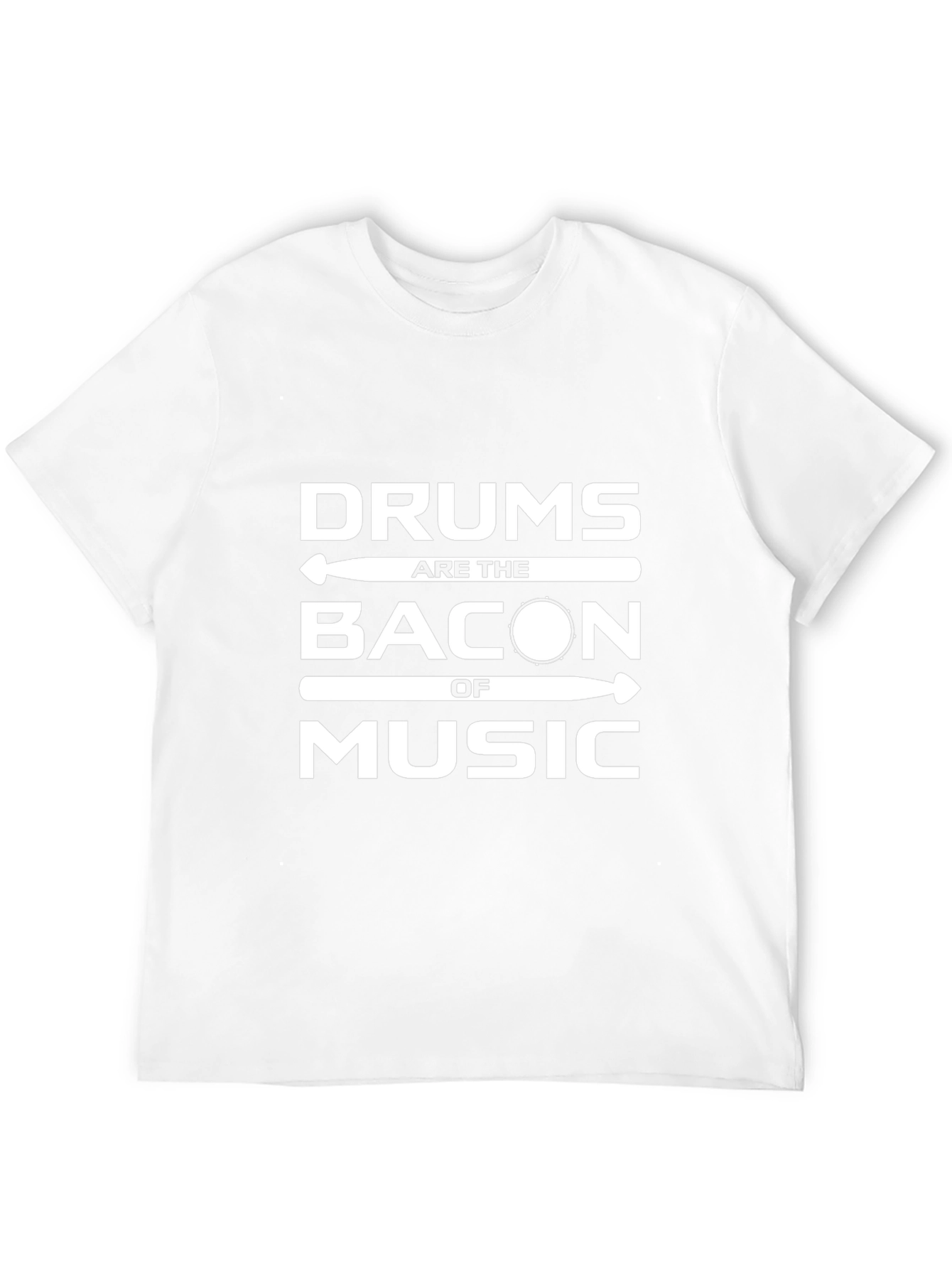 Drums Are The Bacon of Music Black T-Shirt