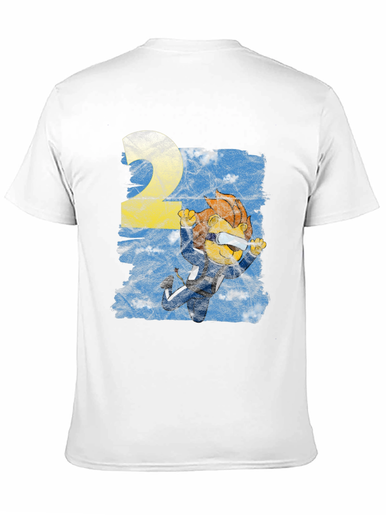 Skydiver Lion Graphic T-Shirt - Black Cotton Tee