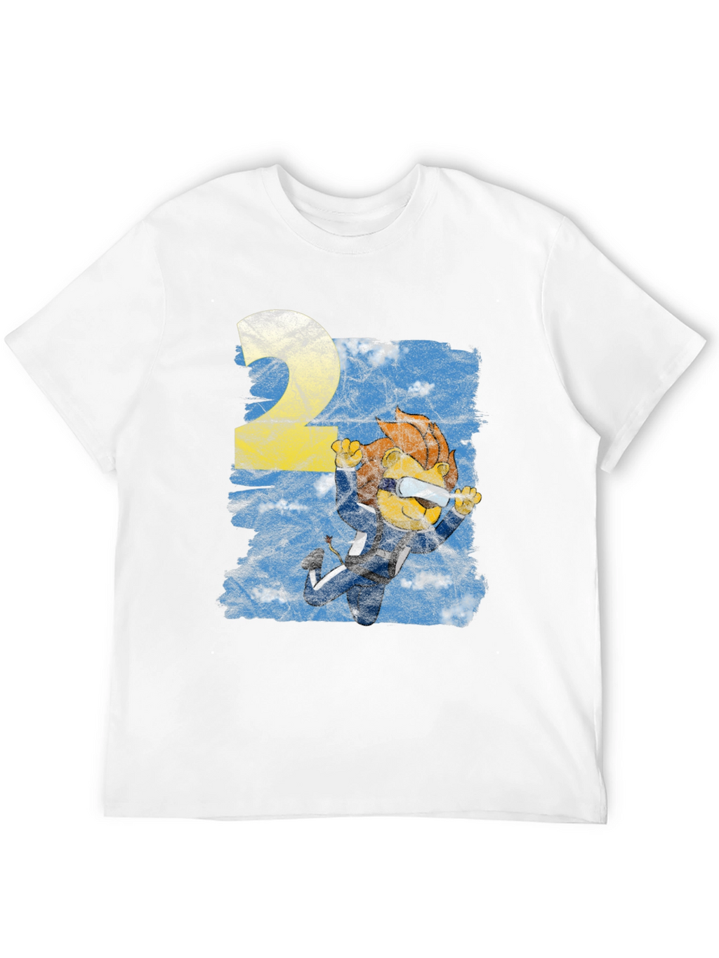Skydiver Lion Graphic T-Shirt - Black Cotton Tee
