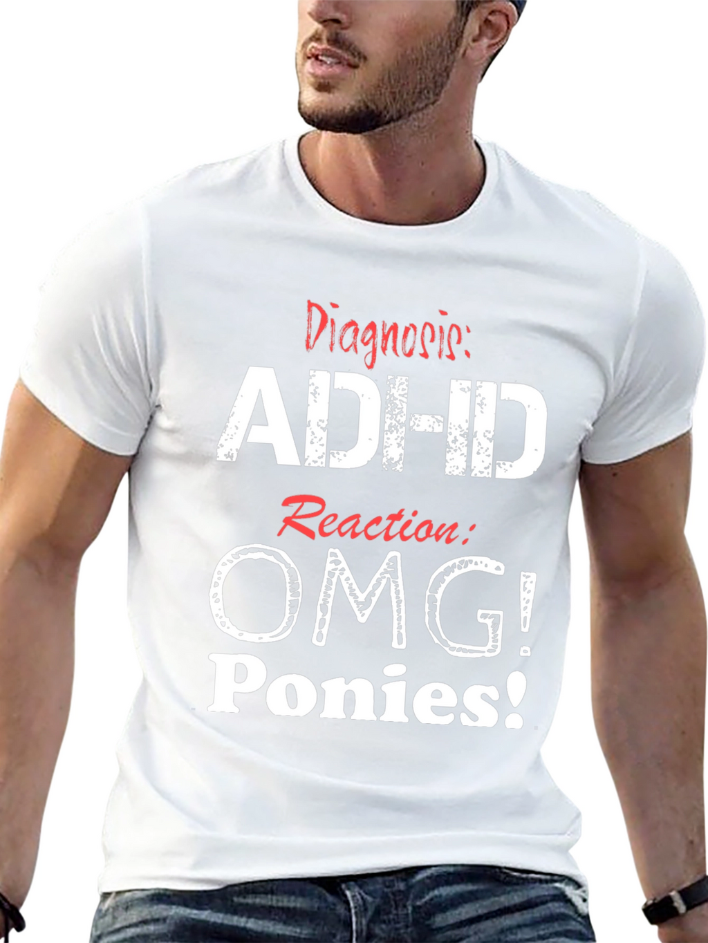 ADHD OMG Ponies T-Shirt Funny Graphic Tee
