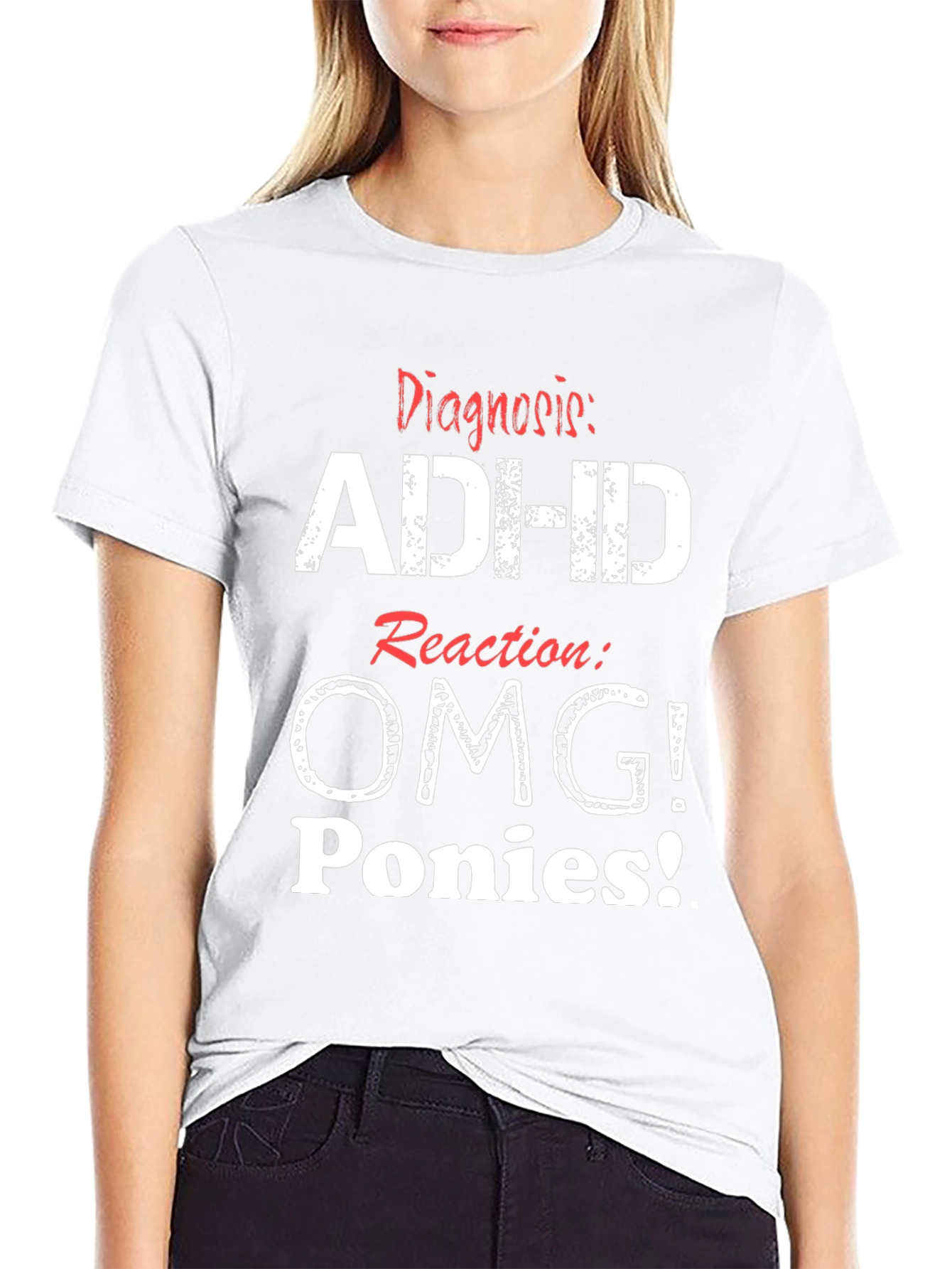 ADHD OMG Ponies T-Shirt Funny Graphic Tee