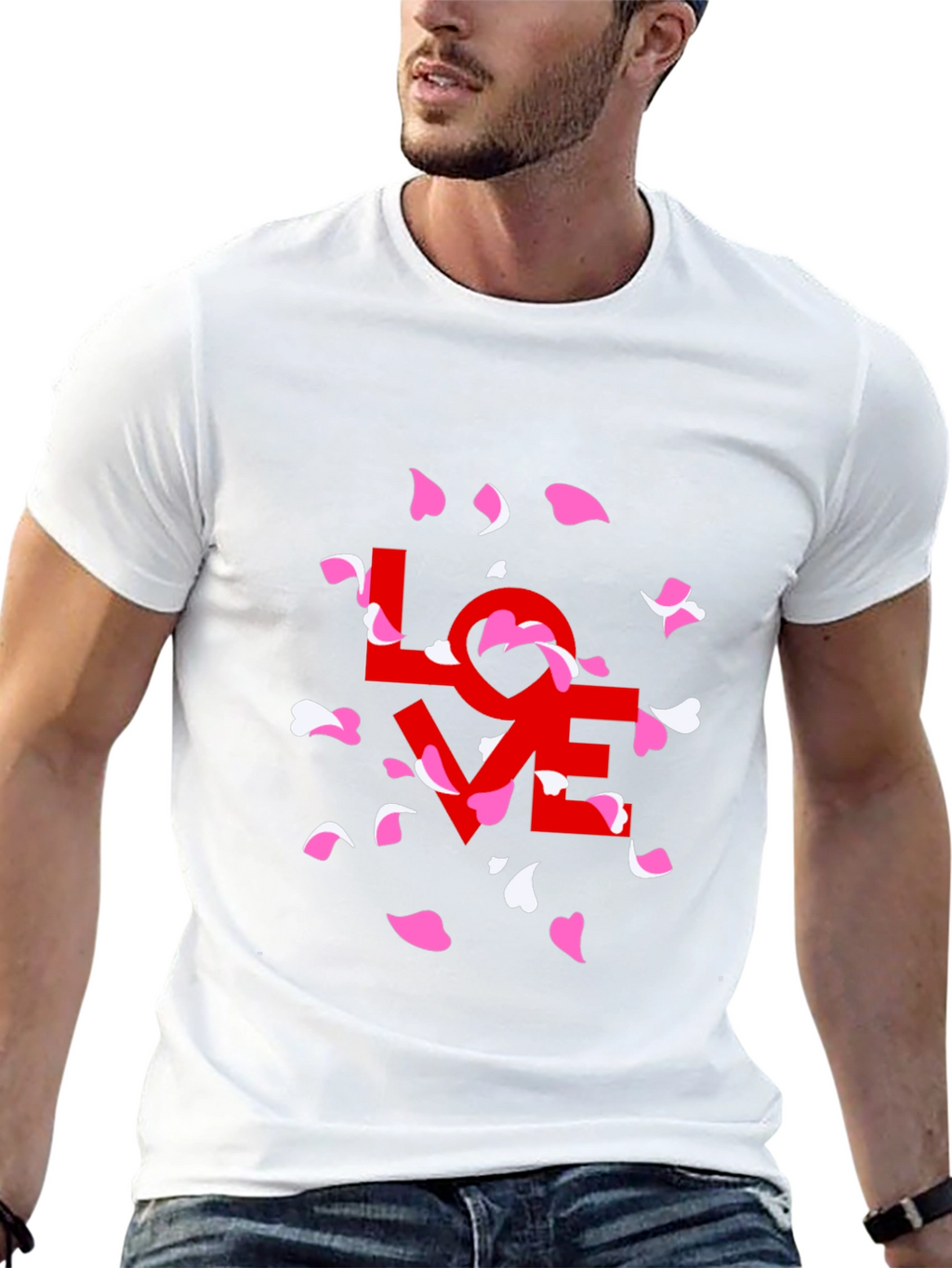 Love Petals Graphic Tee - Stylish Black T-Shirt