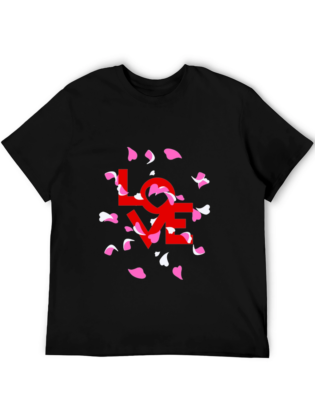 Love Petals Graphic Tee - Stylish Black T-Shirt