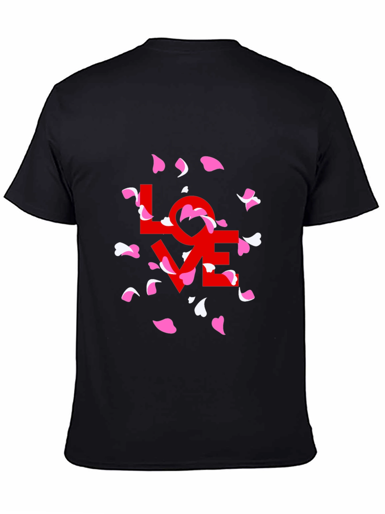 Love Petals Graphic Tee - Stylish Black T-Shirt