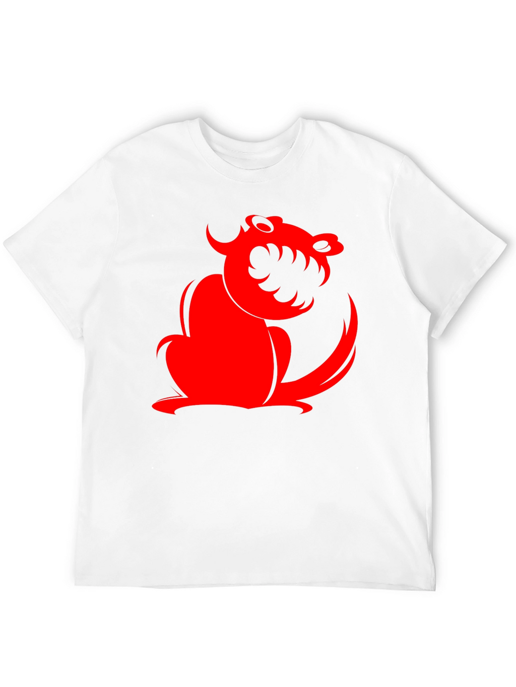 Black T-Shirt with Red Monster Graphic