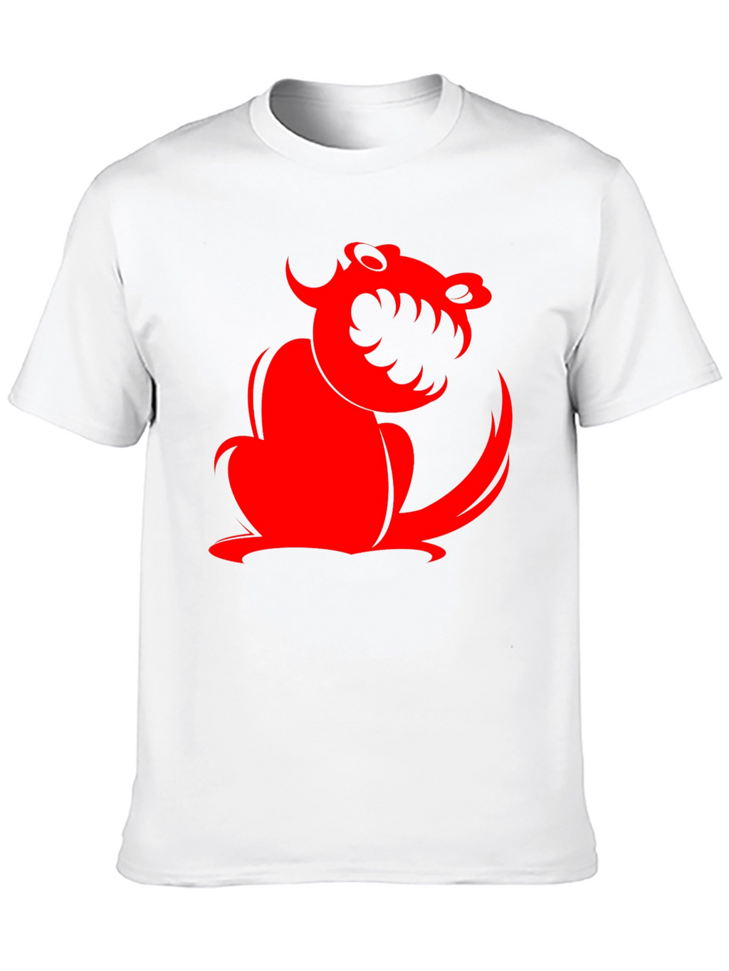 Black T-Shirt with Red Monster Graphic