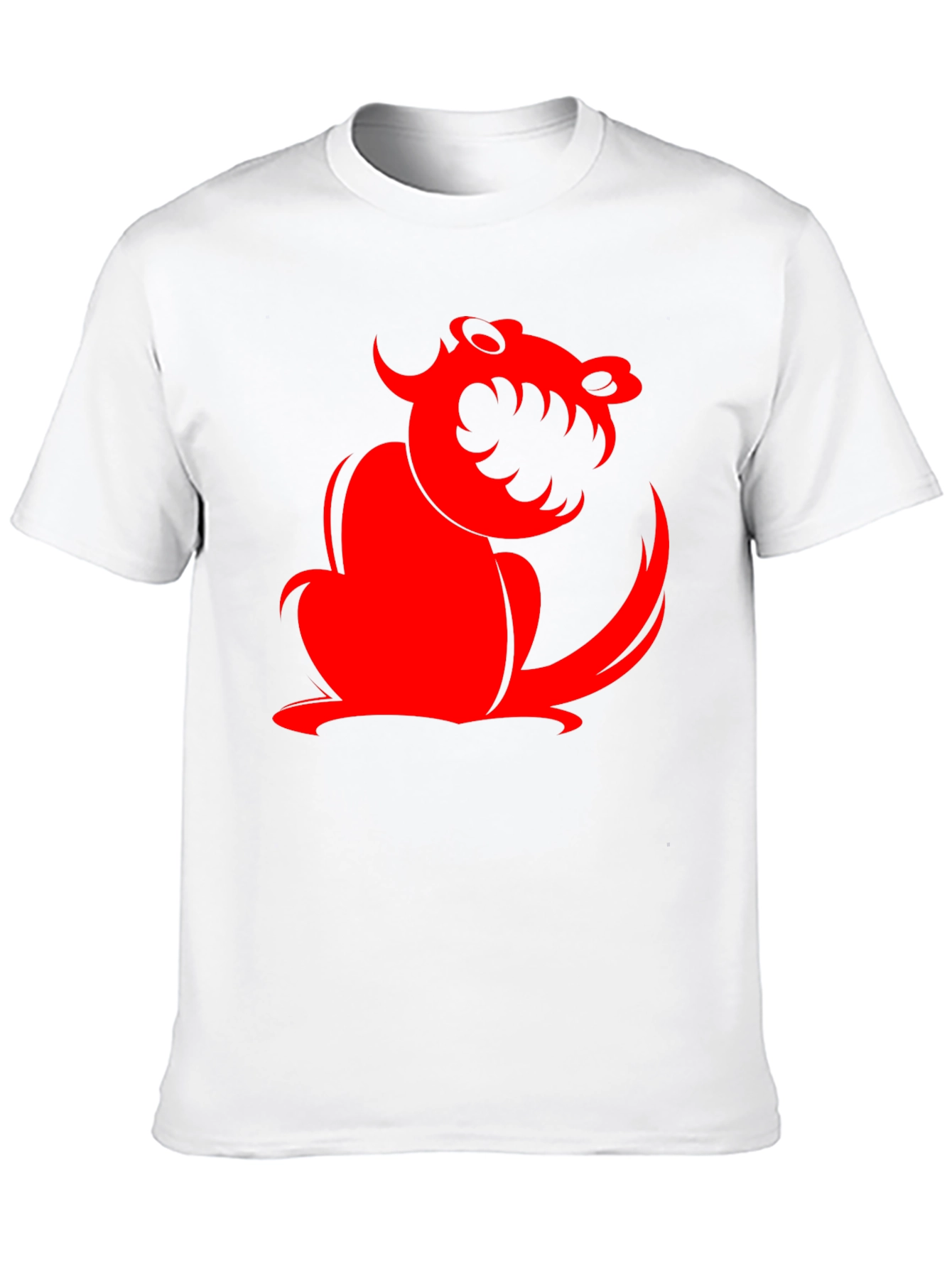 Black T-Shirt with Red Monster Graphic