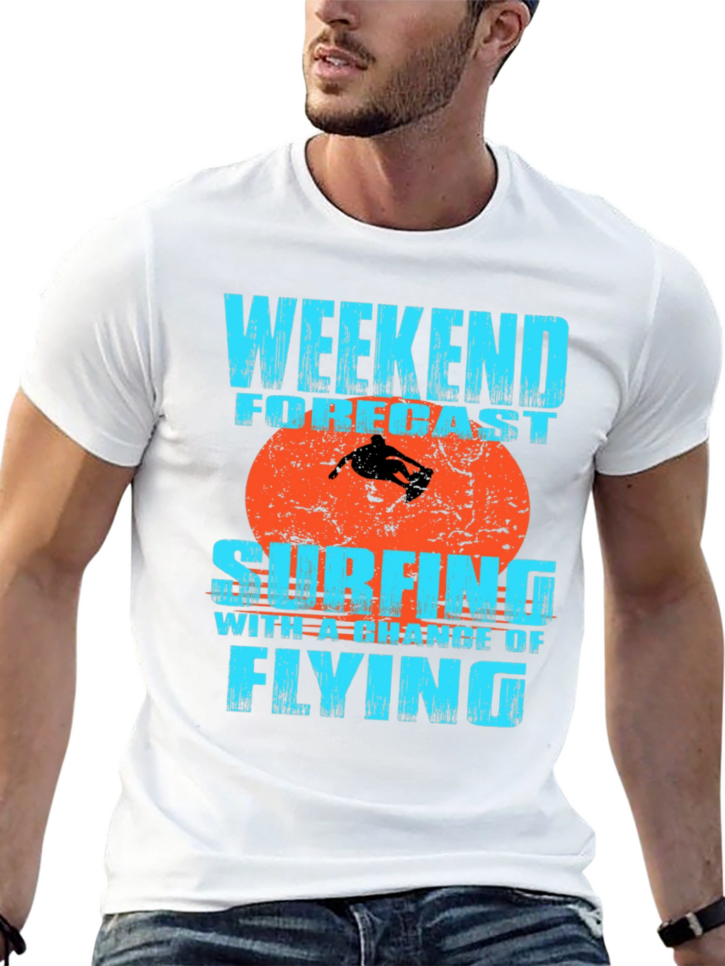 Weekend Forecast Surfing Graphic T-Shirt