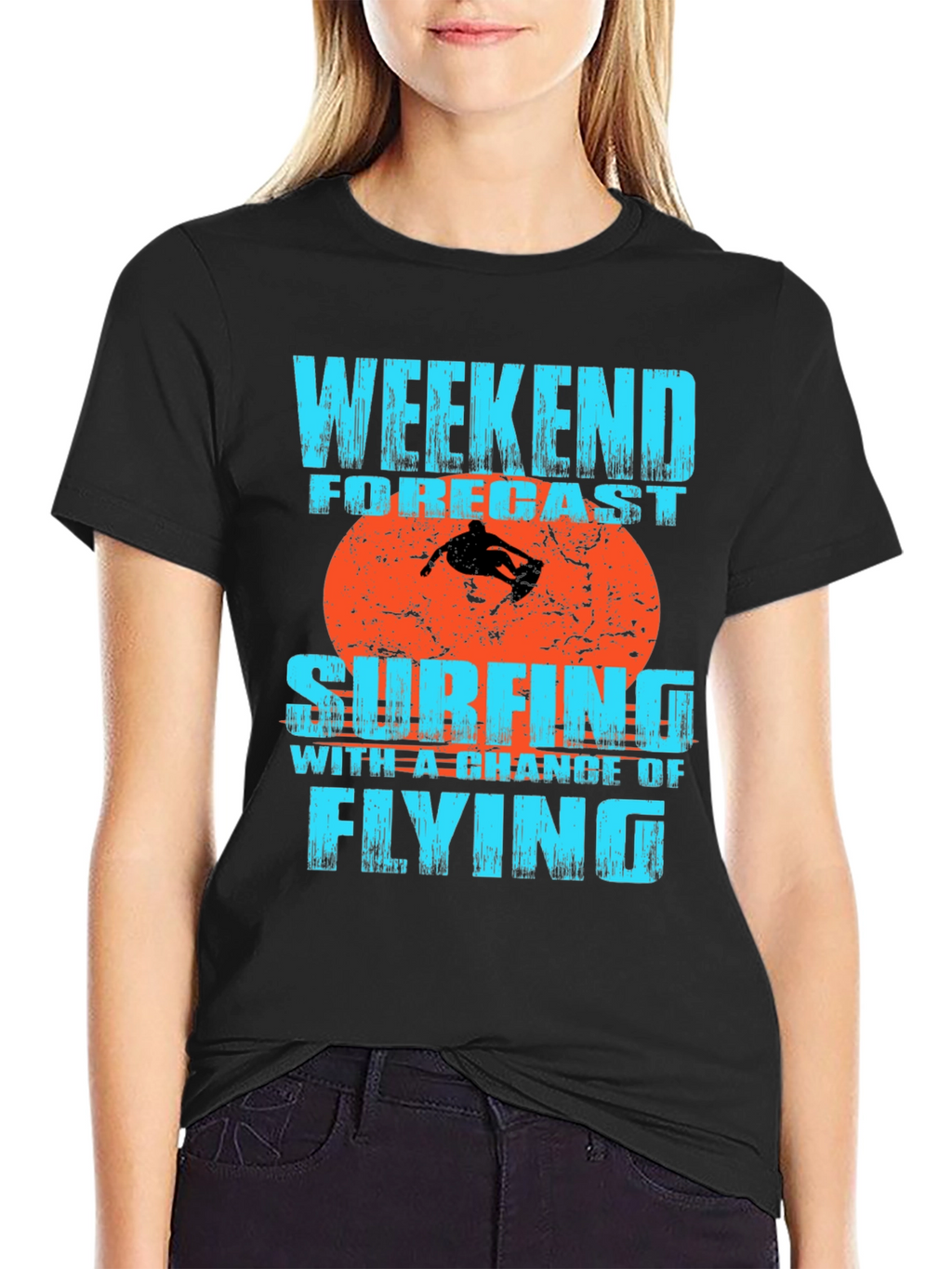 Weekend Forecast Surfing Graphic T-Shirt