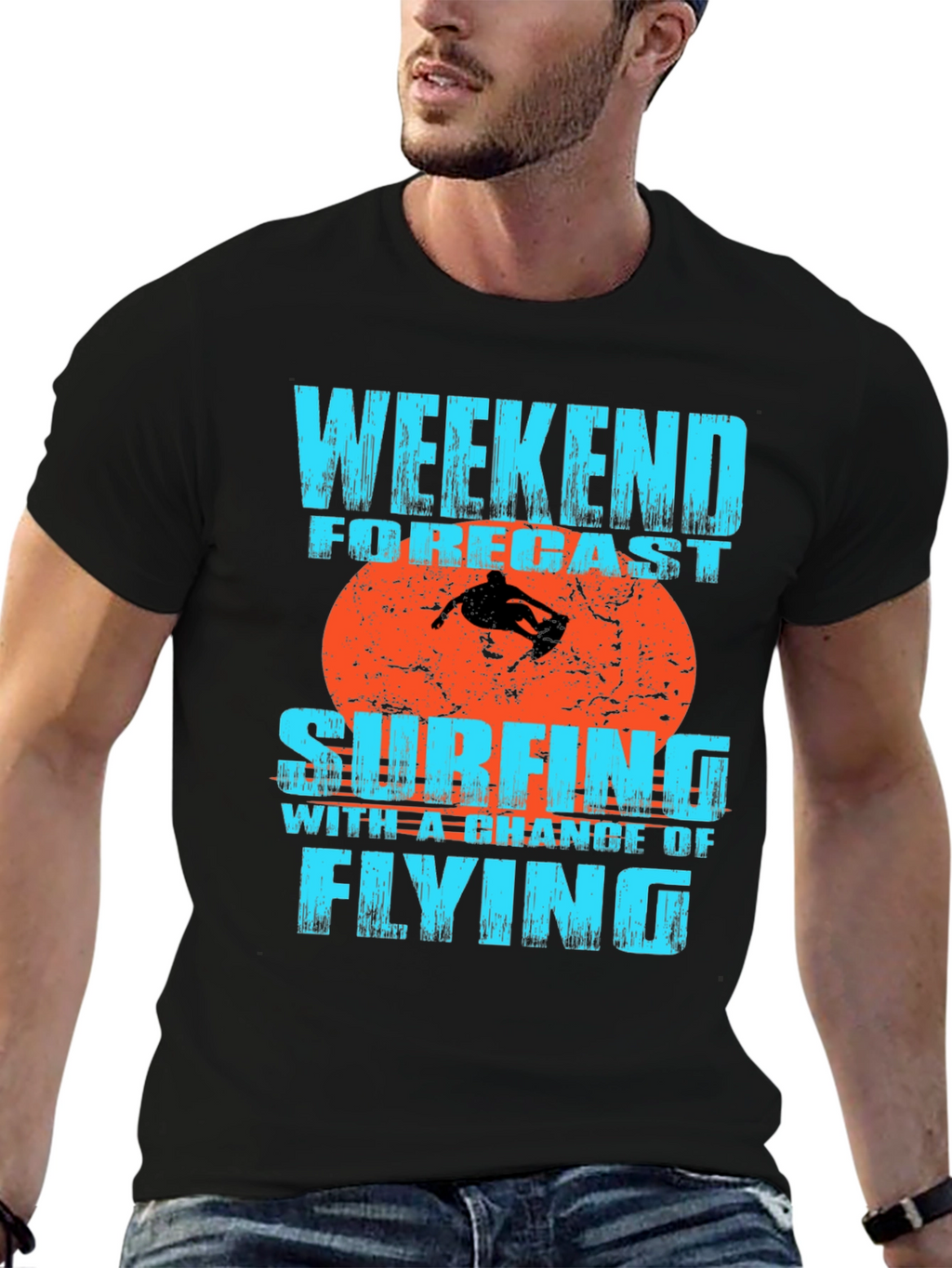 Weekend Forecast Surfing Graphic T-Shirt