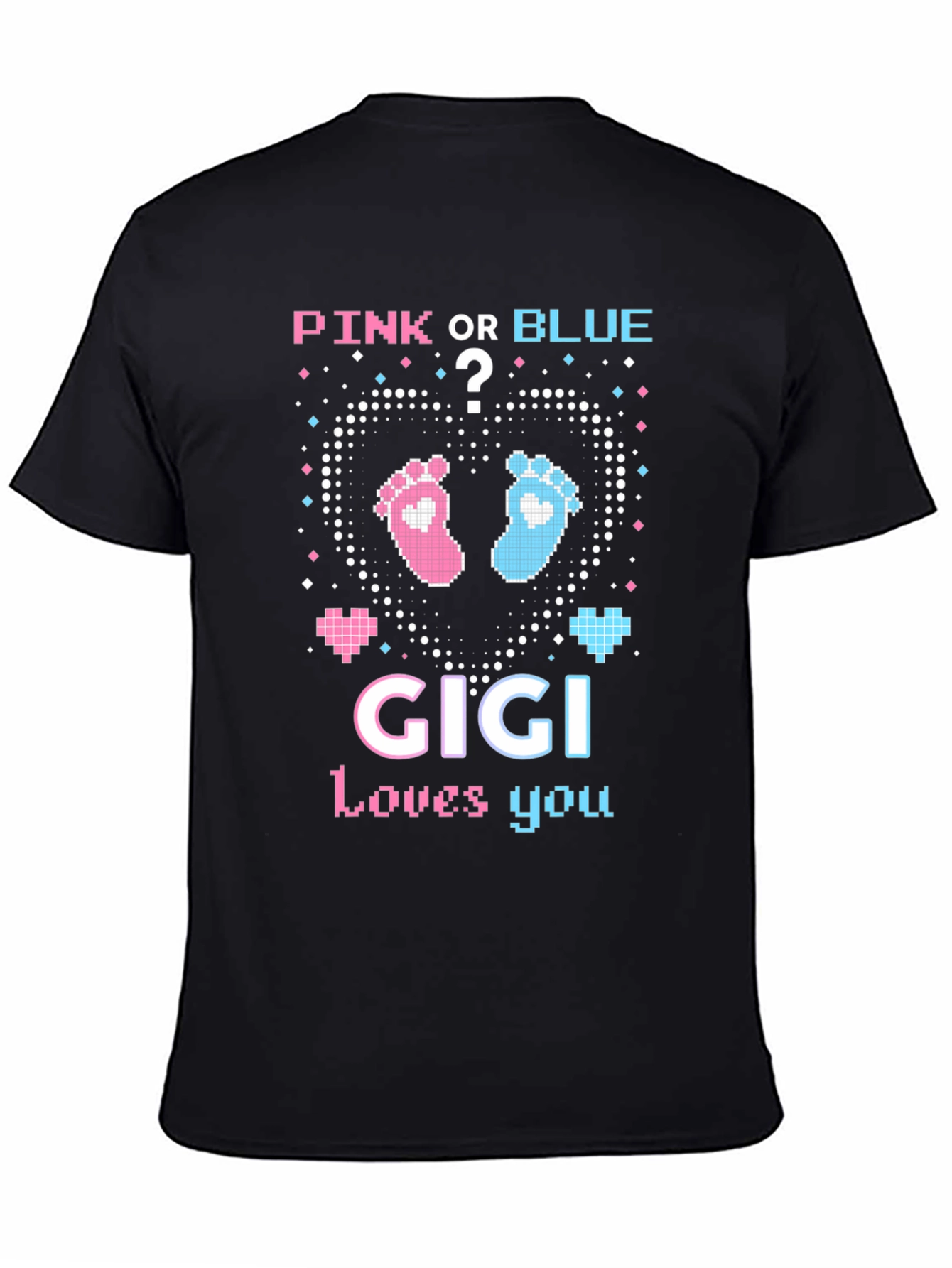 Pink or Blue Gigi Loves You Baby Reveal Tee