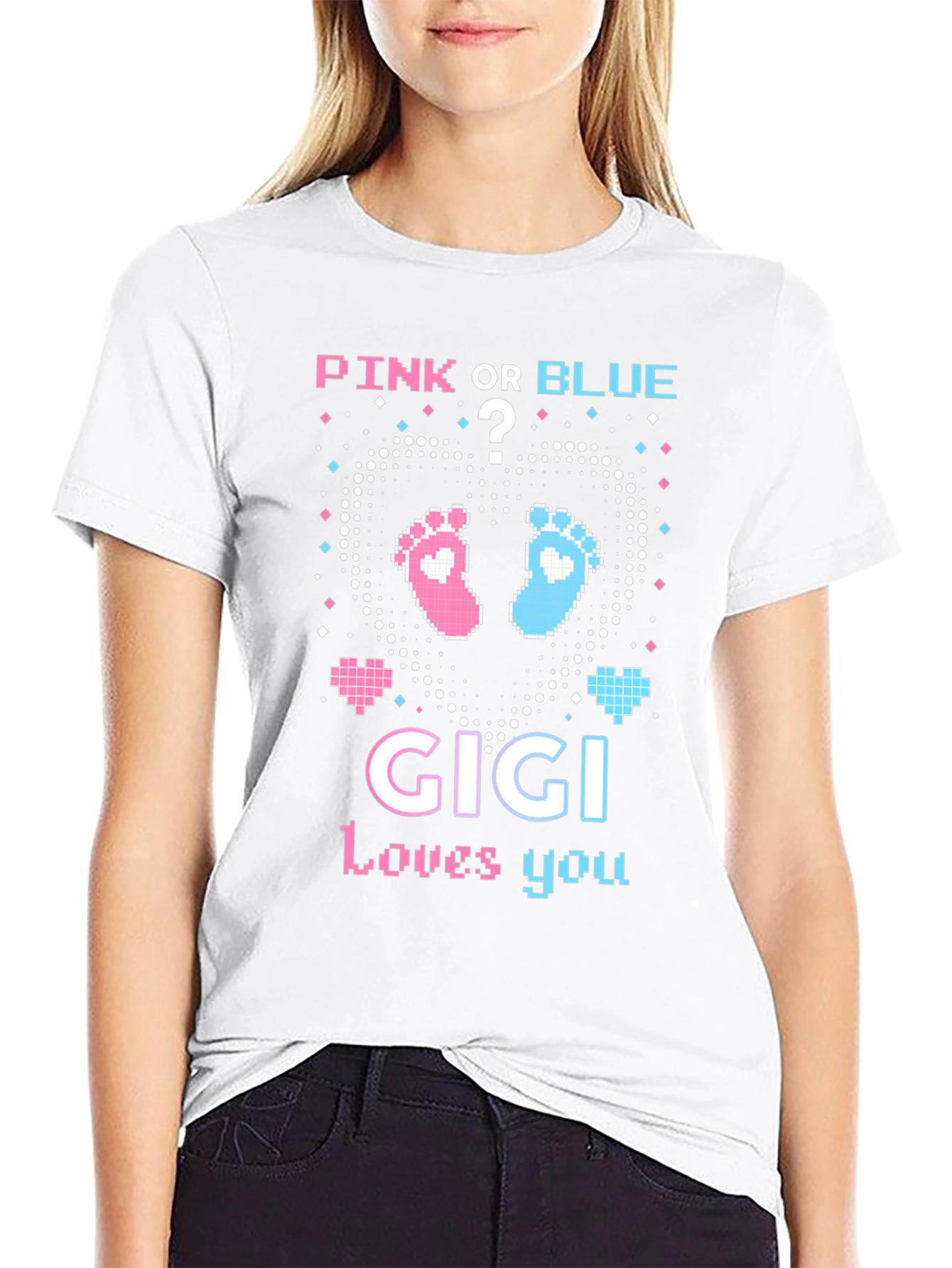Pink or Blue Gigi Loves You Baby Reveal Tee