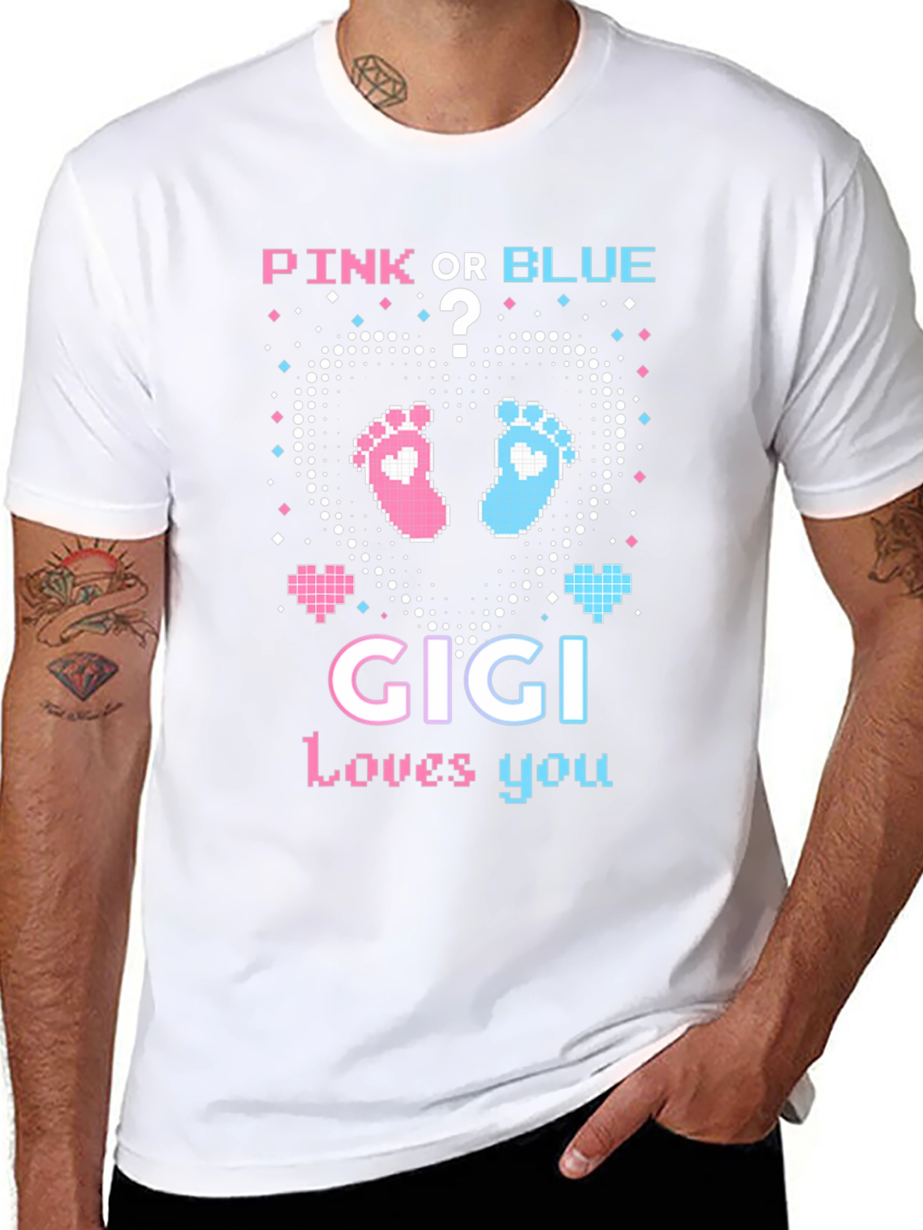 Pink or Blue Gigi Loves You Baby Reveal Tee