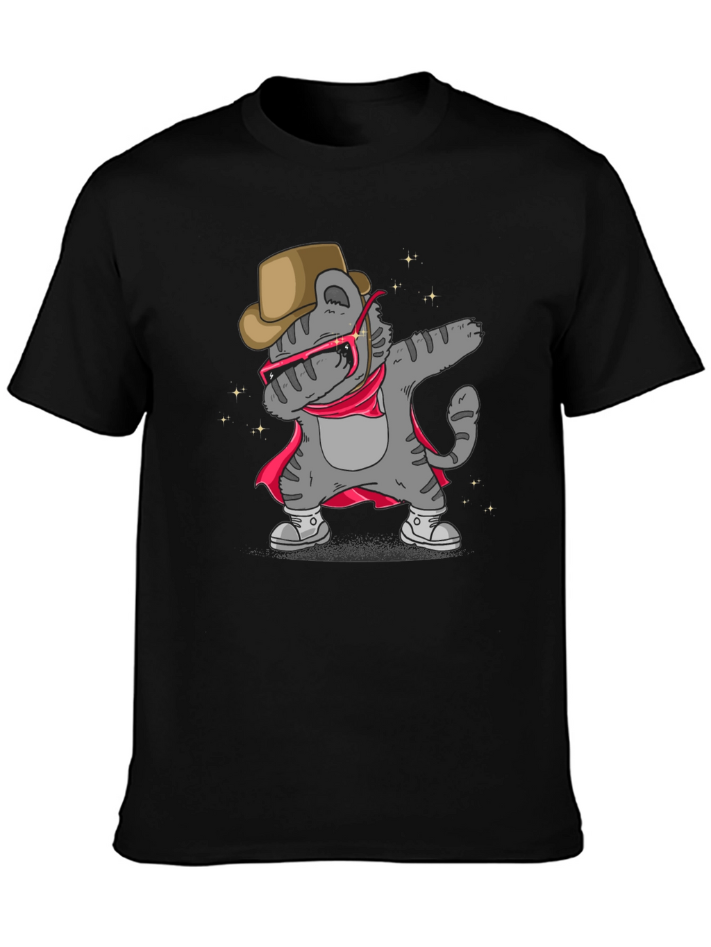 Dabbing Cat Cowboy T-Shirt