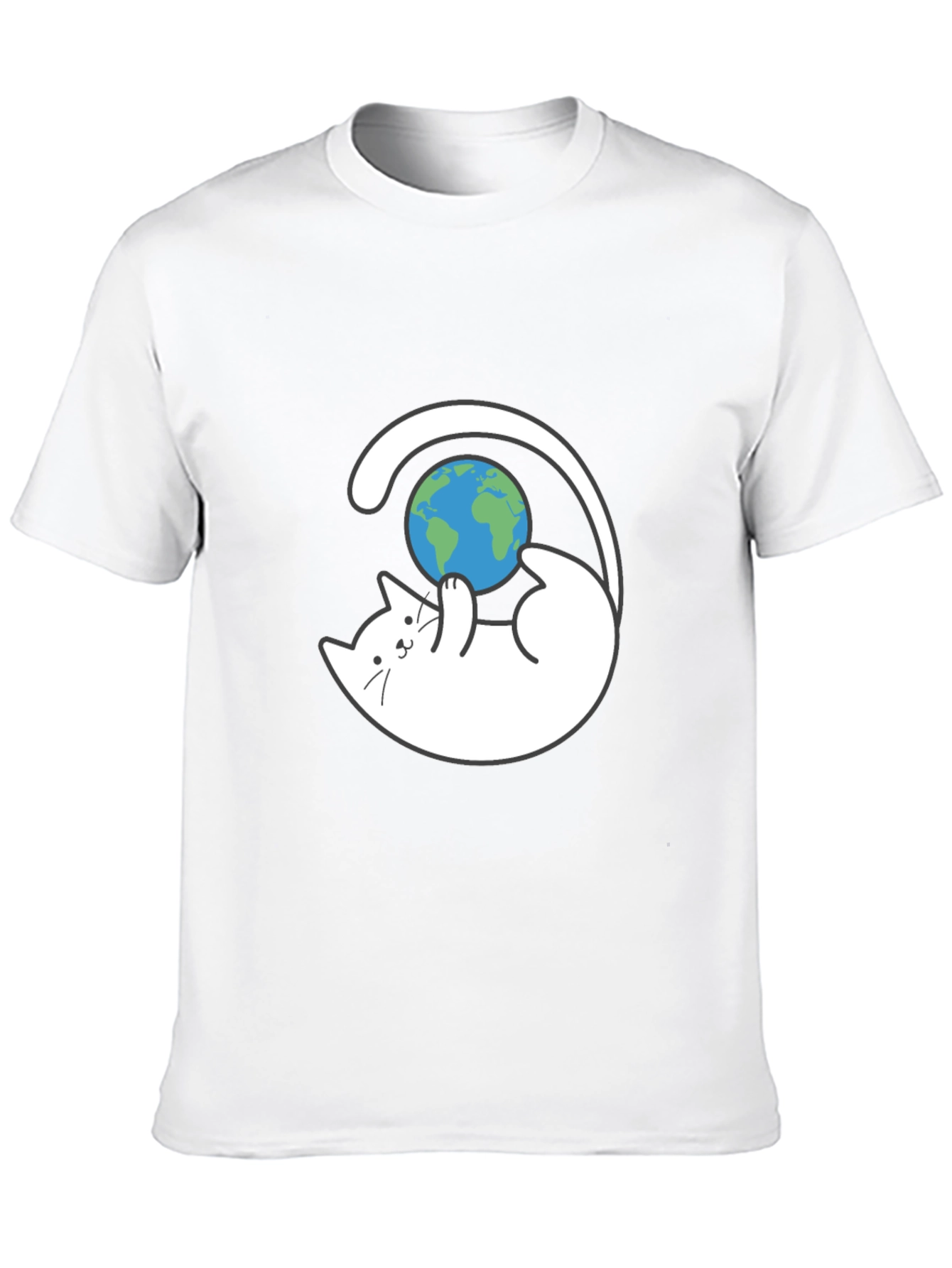 Cat Playing With Earth T-Shirt