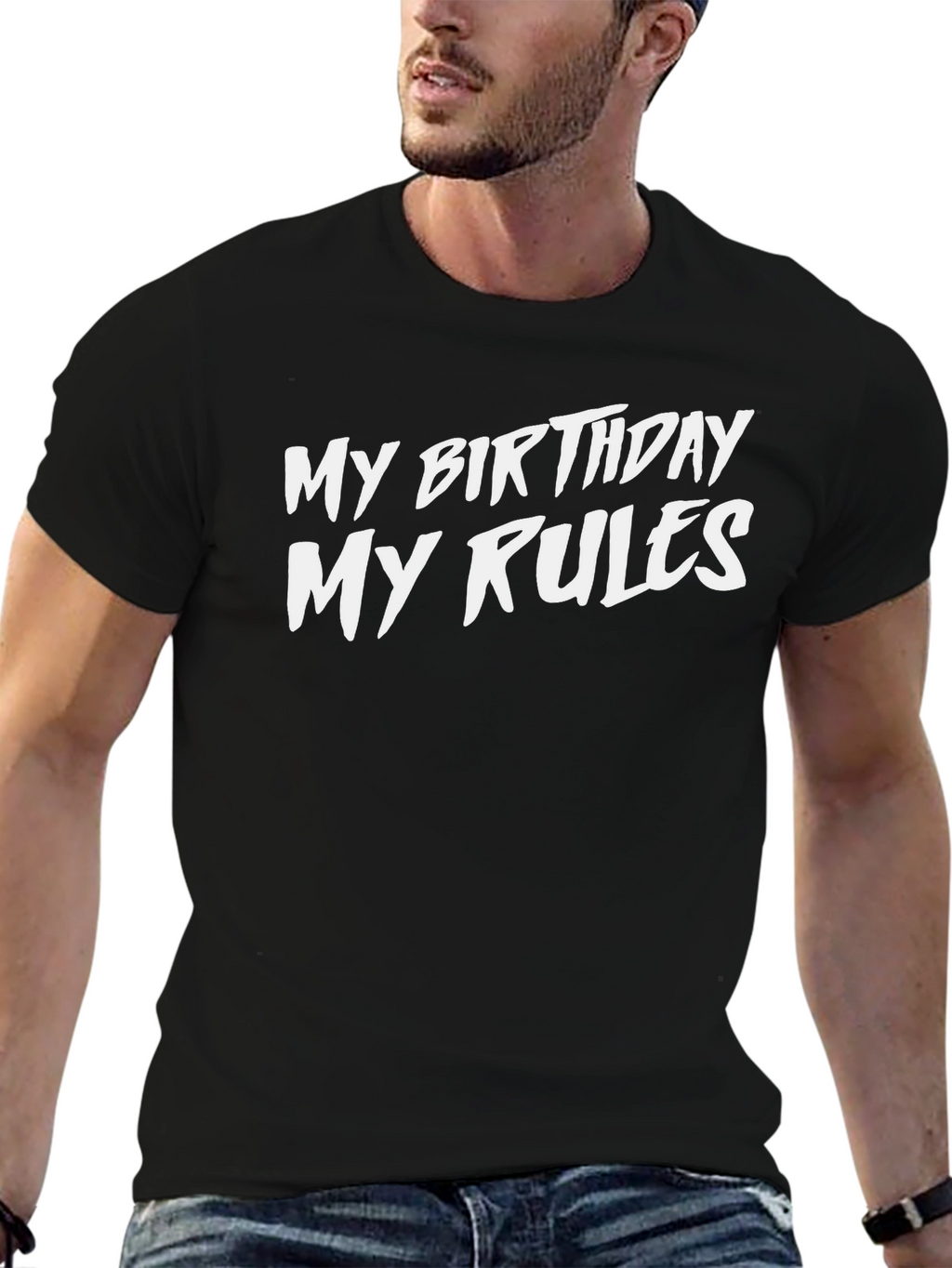 My Birthday My Rules Black Graphic Tee