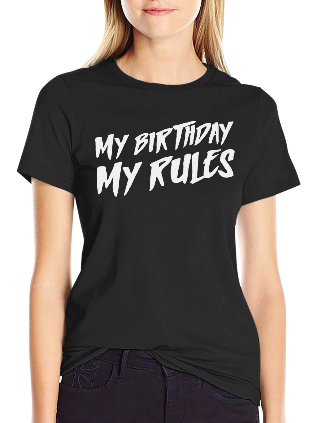 My Birthday My Rules Black Graphic Tee