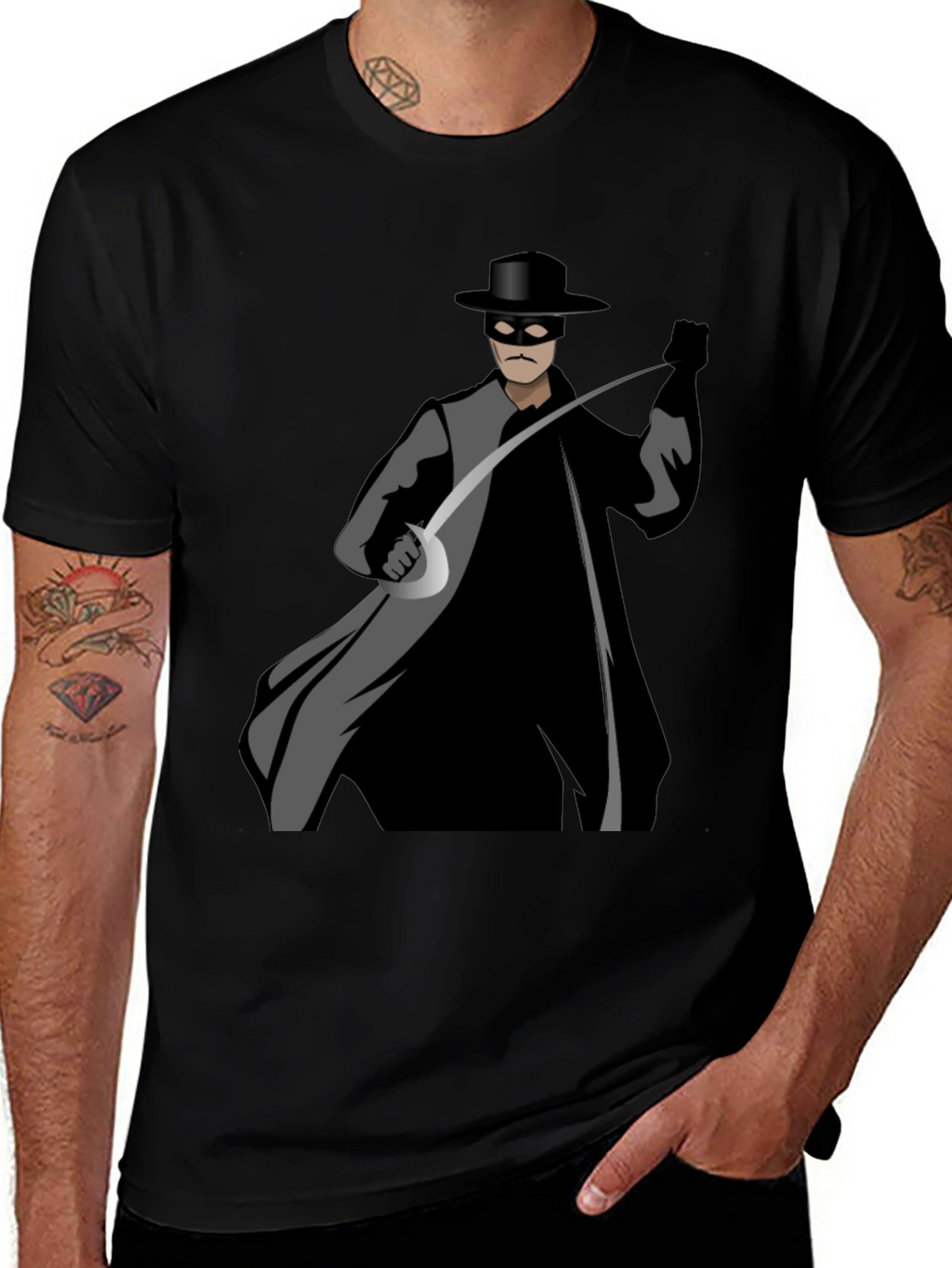 Zorro Graphic Black T-Shirt