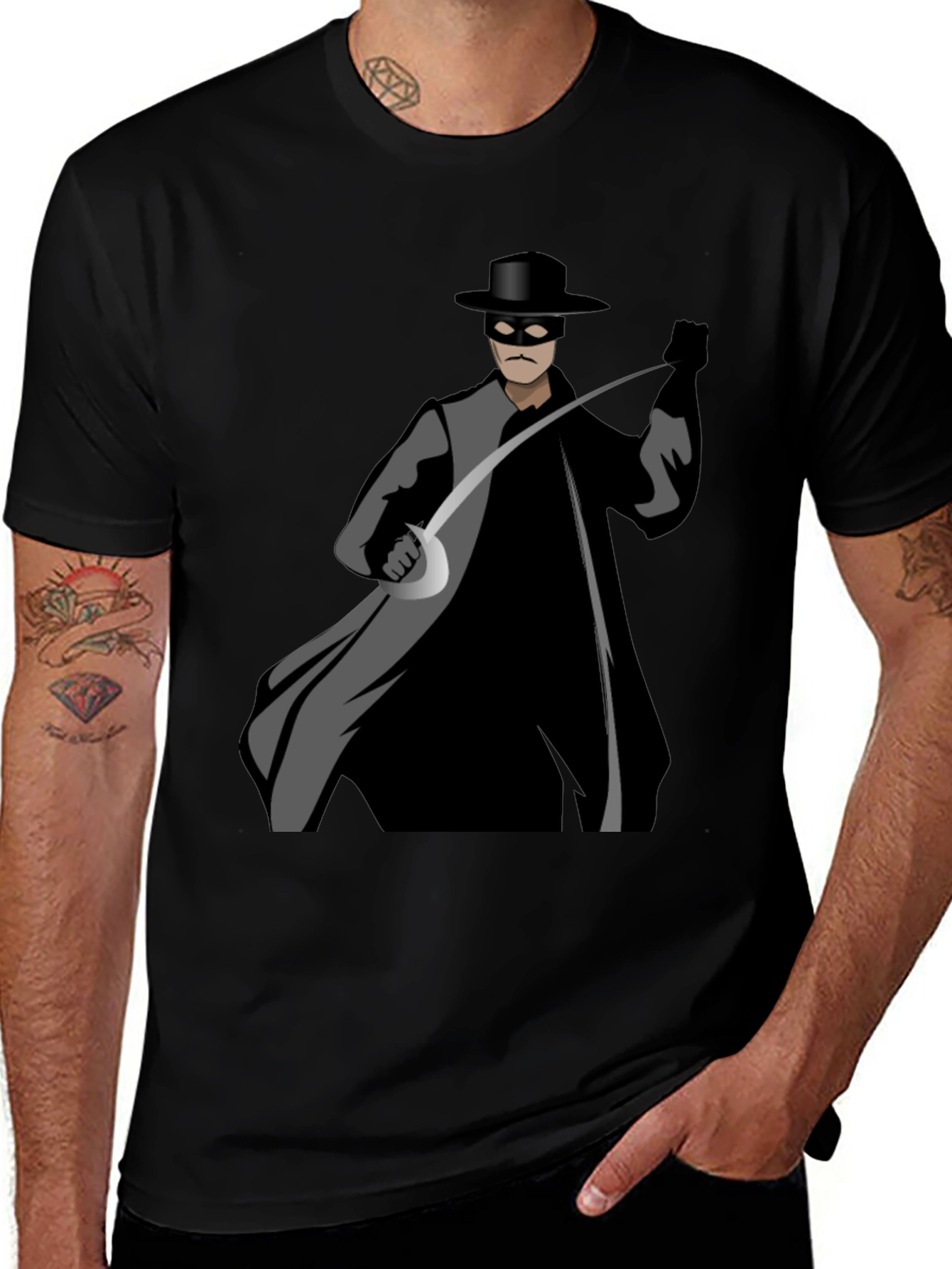 Zorro Graphic Black T-Shirt