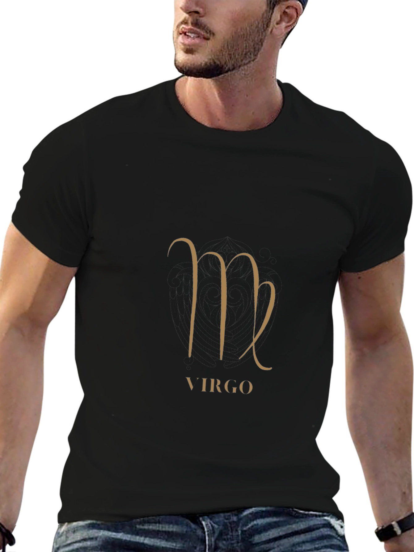 Virgo Zodiac Sign Black Graphic Tee
