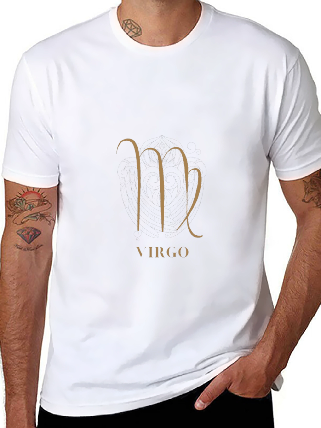 Virgo Zodiac Sign Black Graphic Tee