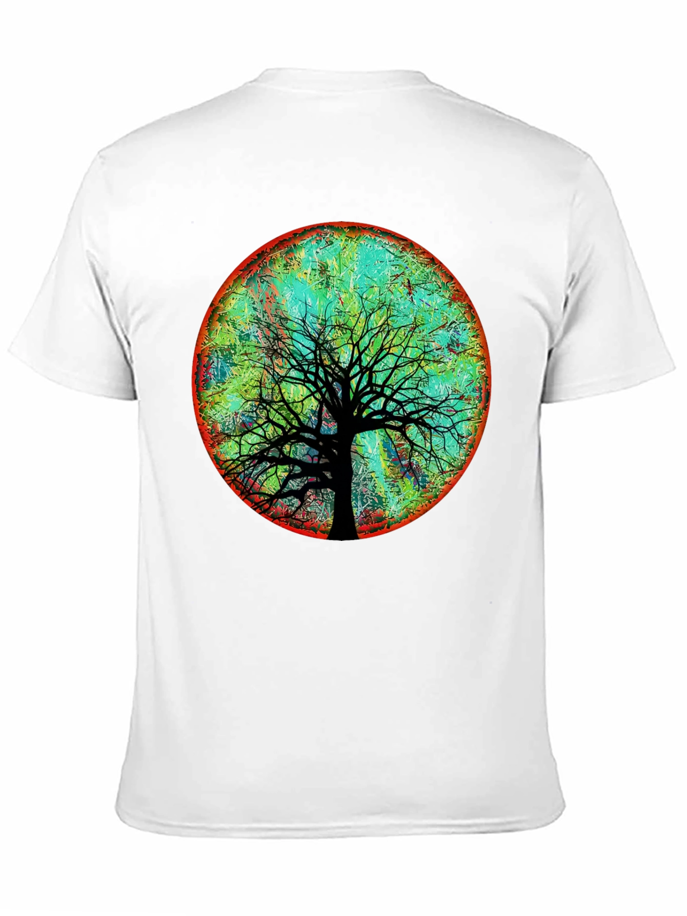 Artsy Tree of Life Graphic Tee - Black Cotton Blend