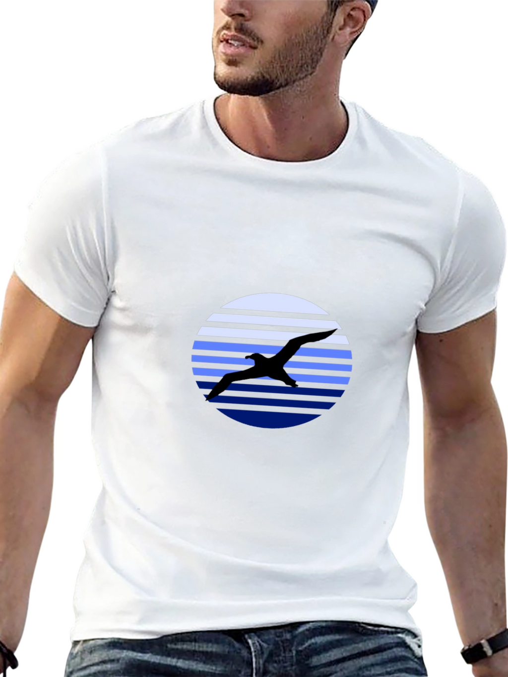 Bird Silhouette Graphic Tee - Mens Black T-Shirt