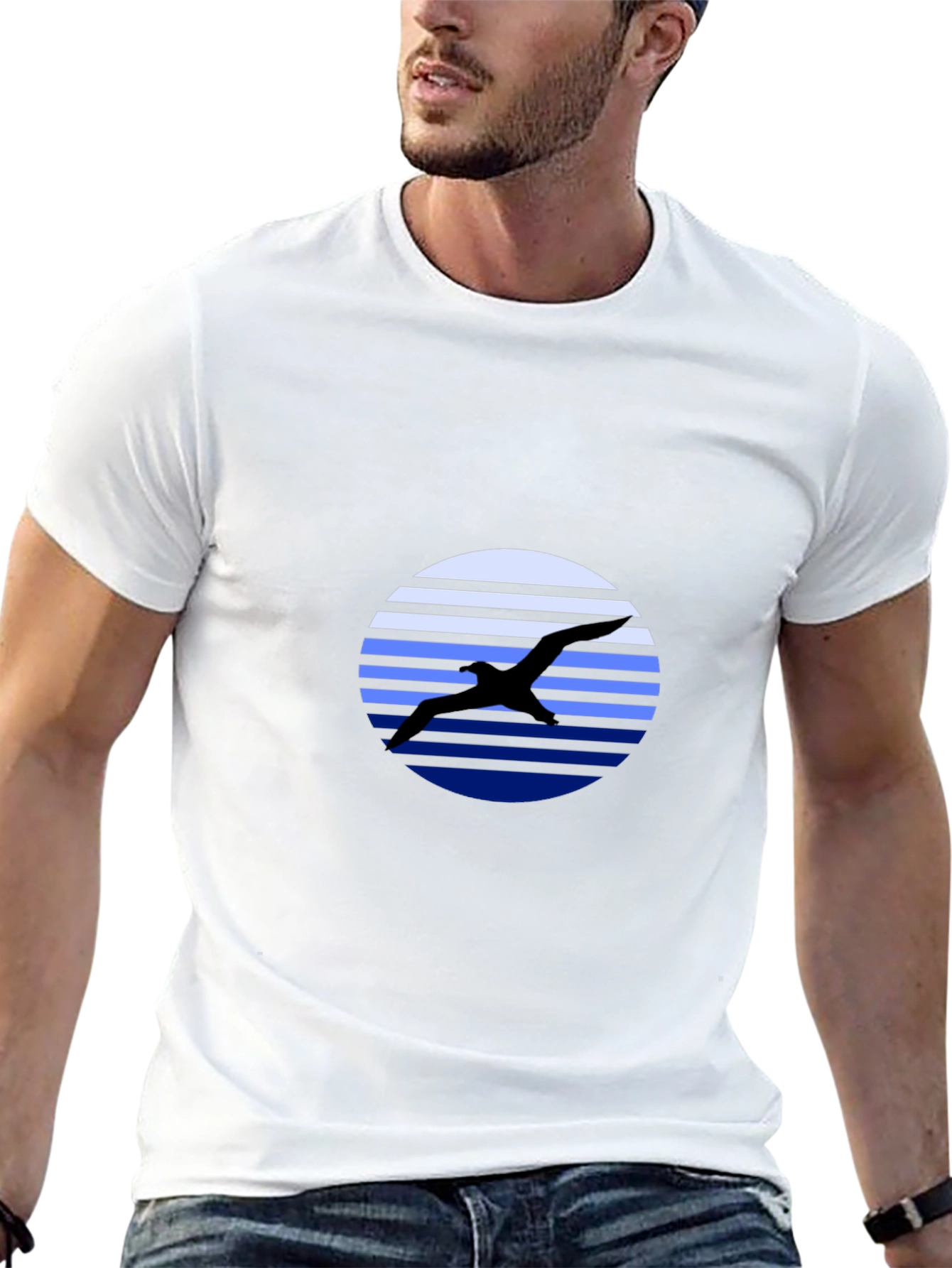 Bird Silhouette Graphic Tee - Mens Black T-Shirt