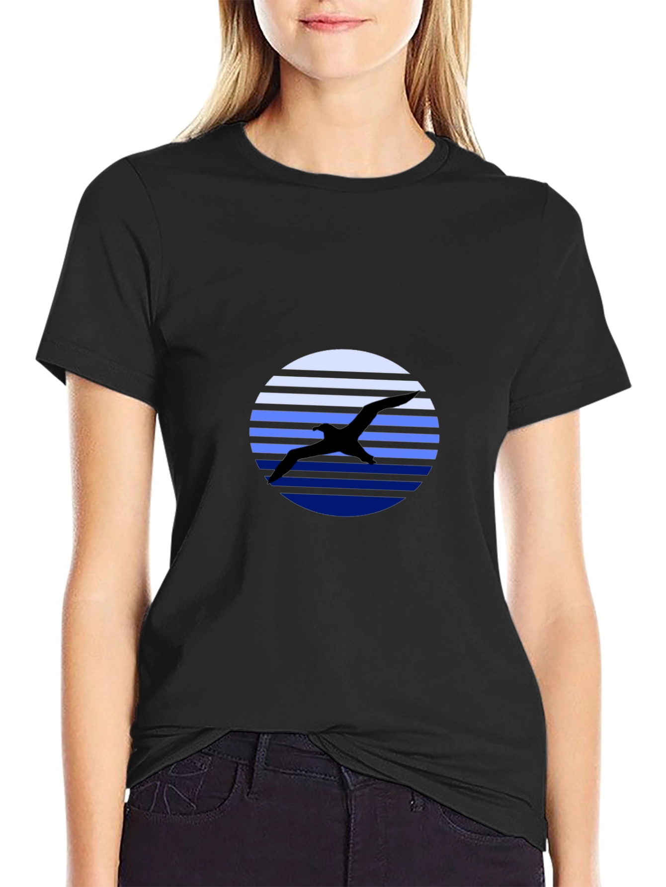 Bird Silhouette Graphic Tee - Mens Black T-Shirt