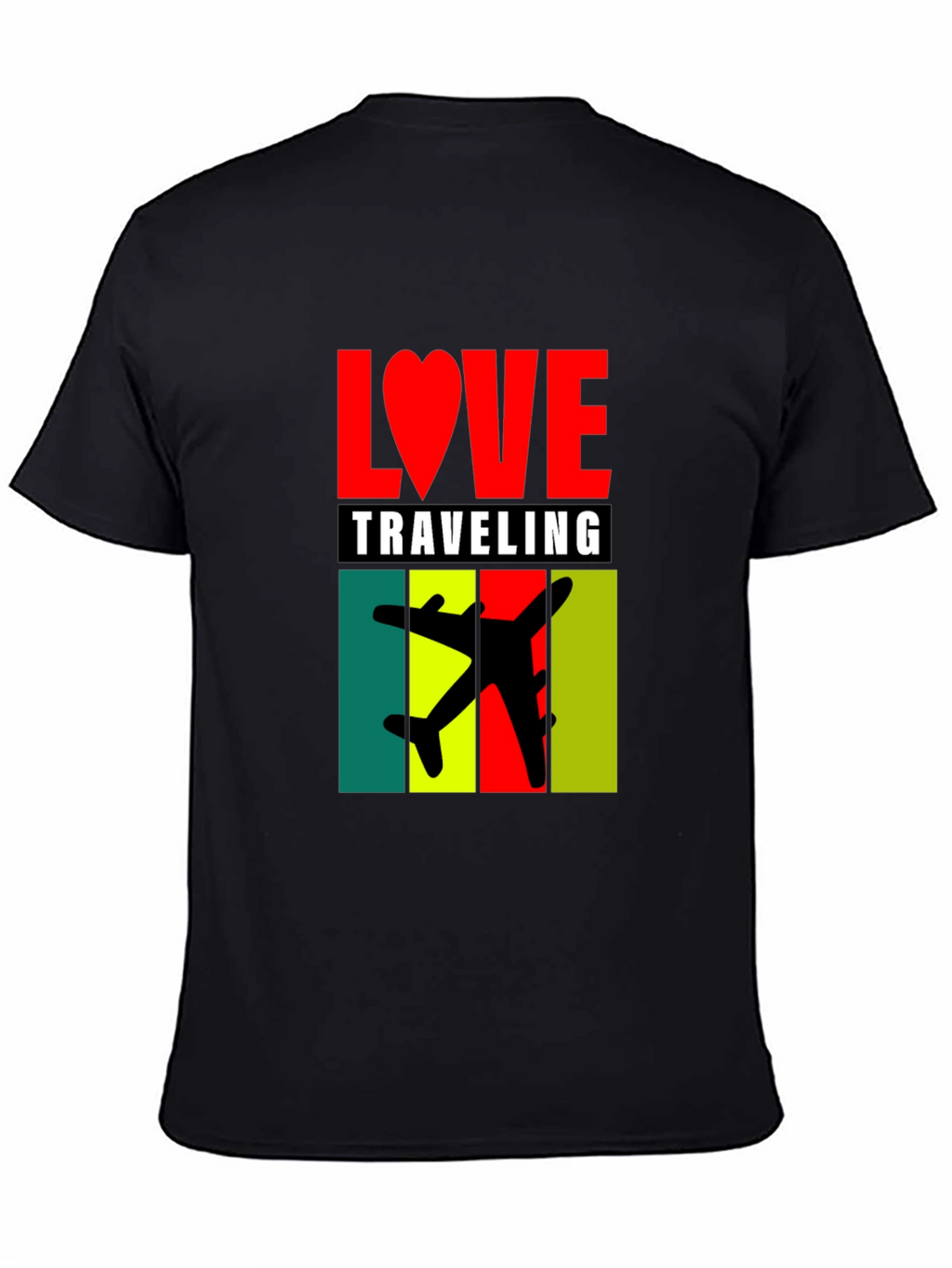 Love Traveling Graphic Tee - Black Unisex T-Shirt