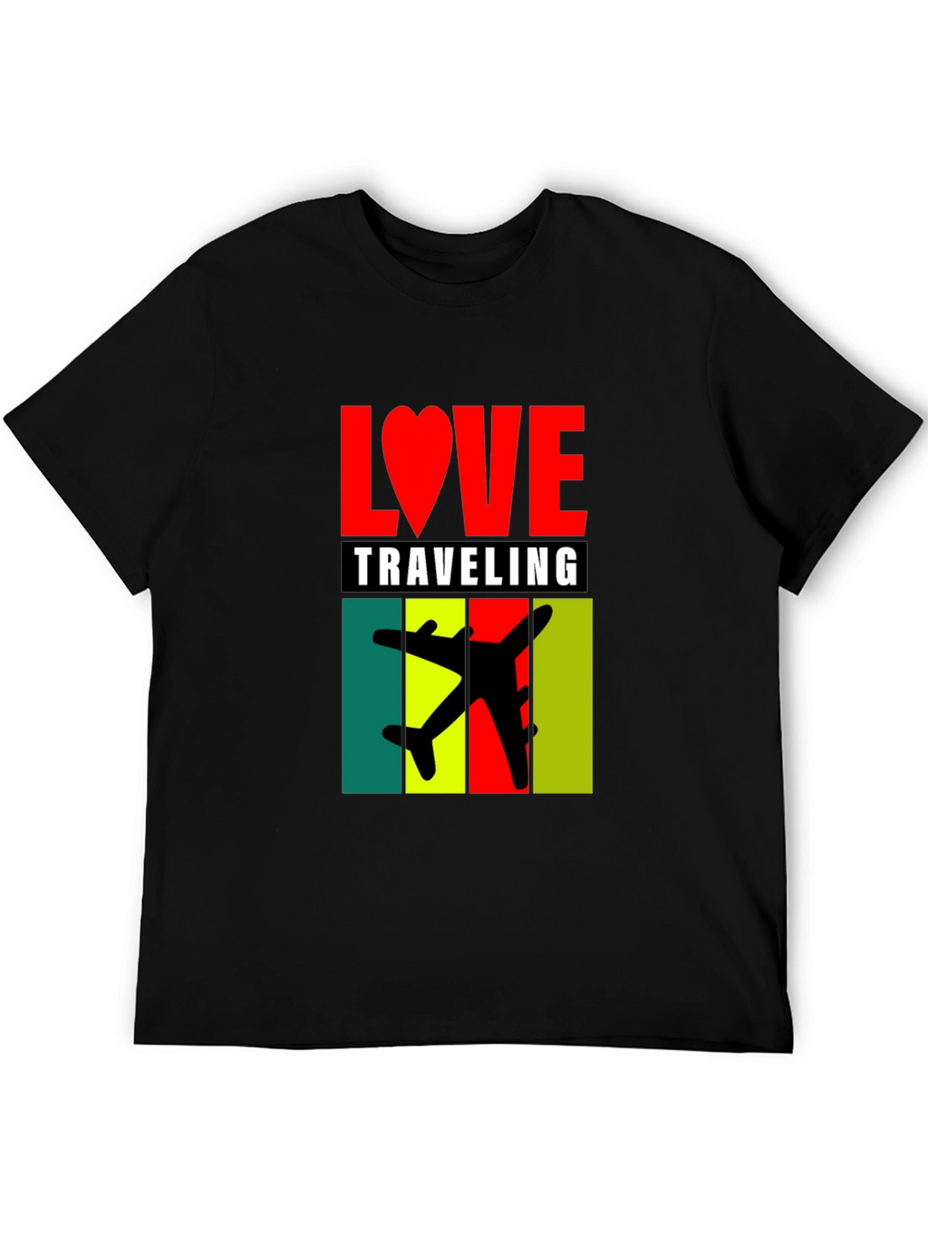 Love Traveling Graphic Tee - Black Unisex T-Shirt
