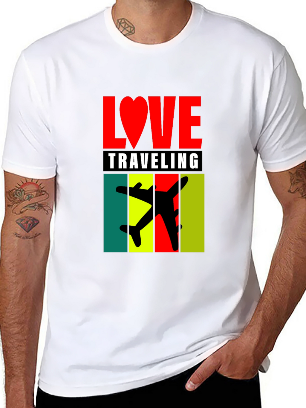 Love Traveling Graphic Tee - Black Unisex T-Shirt