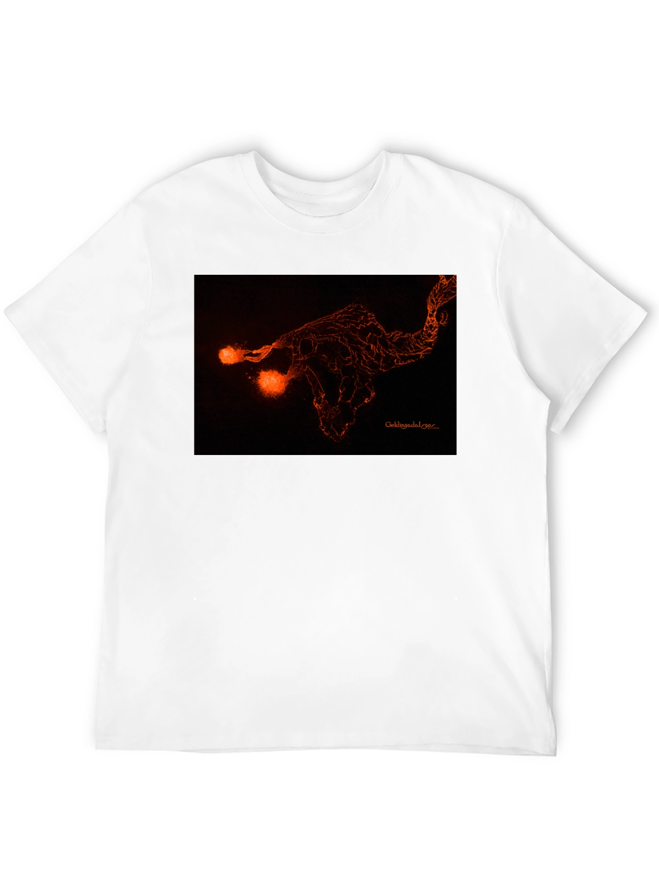 Fiery Graphic Print Black Tee