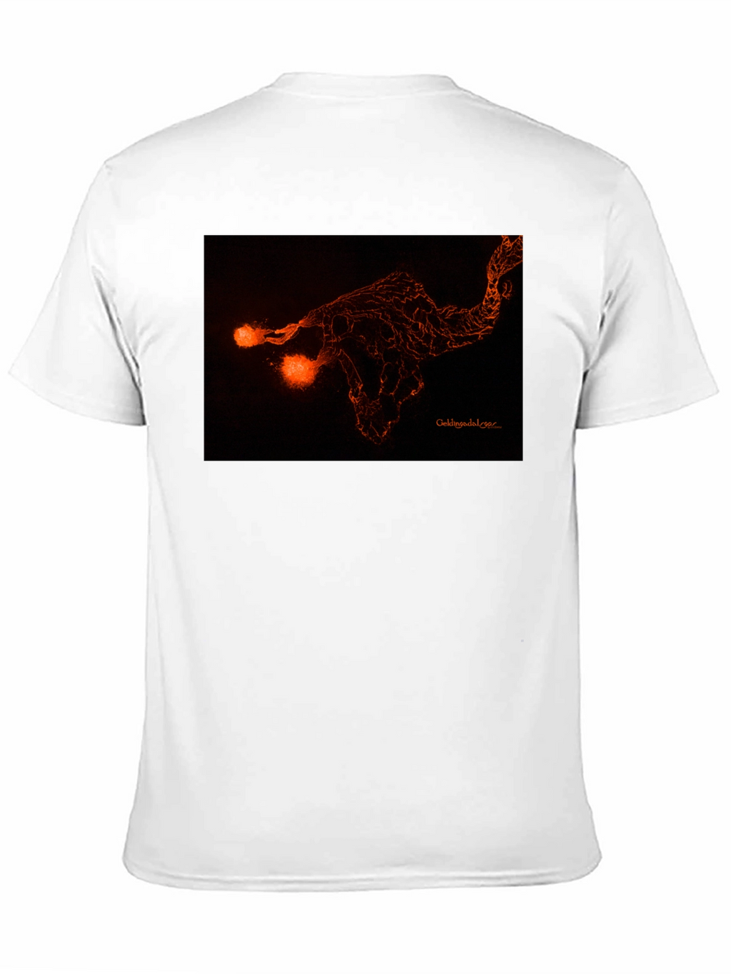 Fiery Graphic Print Black Tee