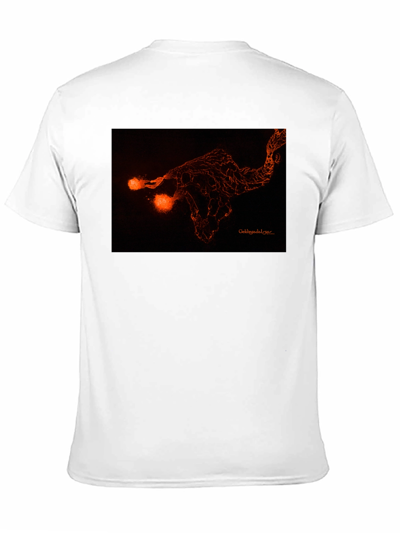 Fiery Graphic Print Black Tee