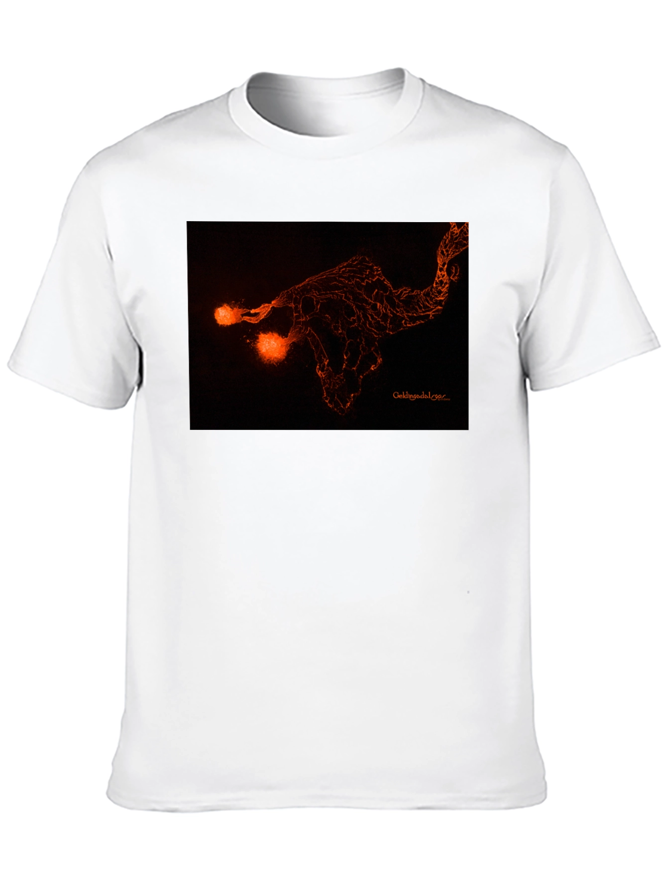 Fiery Graphic Print Black Tee