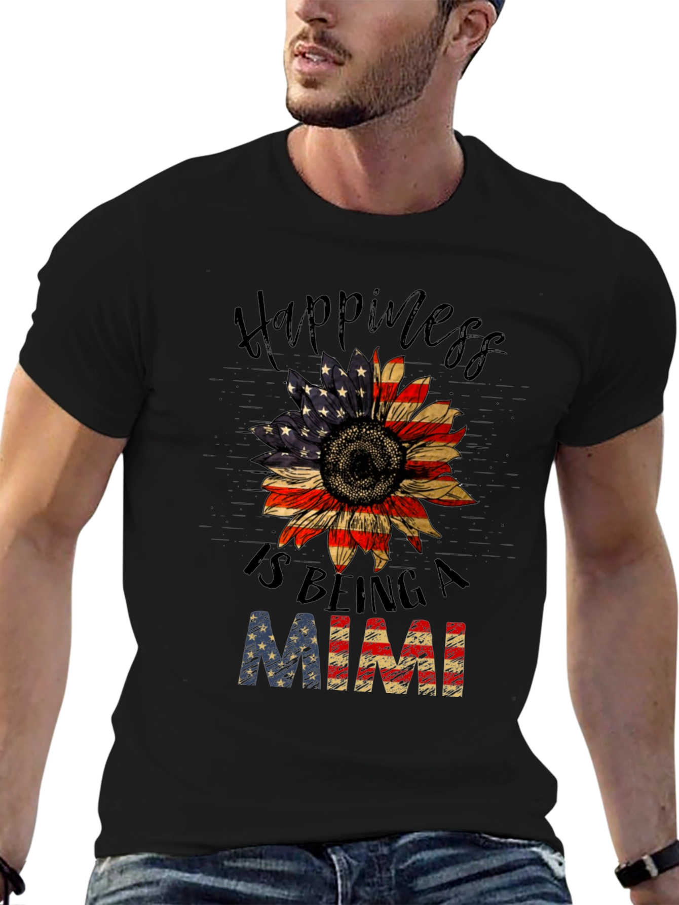 Patriotic Mimi Sunflower Graphic Tee