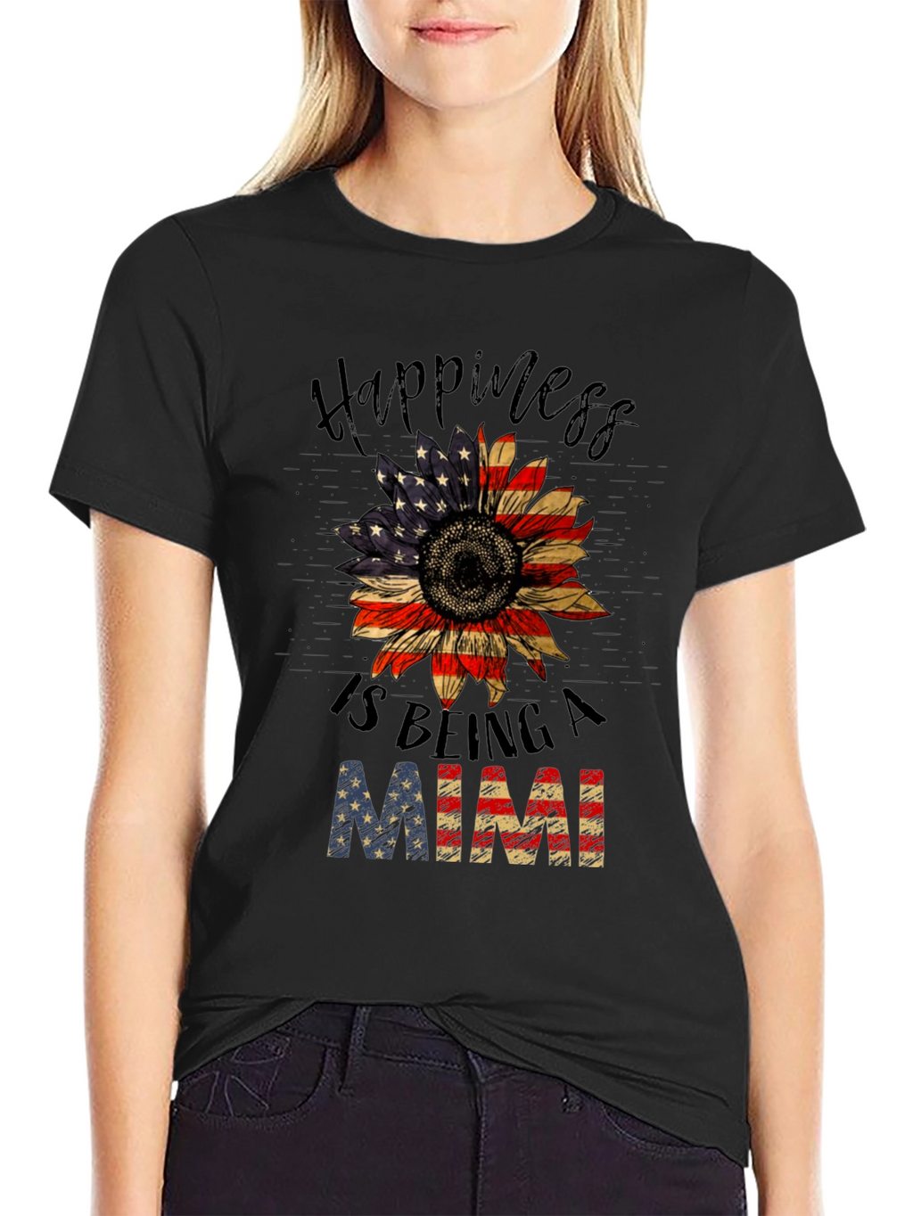 Patriotic Mimi Sunflower Graphic Tee