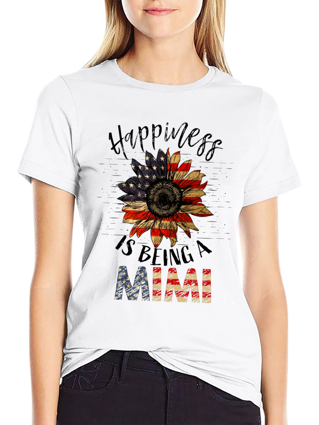 Patriotic Mimi Sunflower Graphic Tee