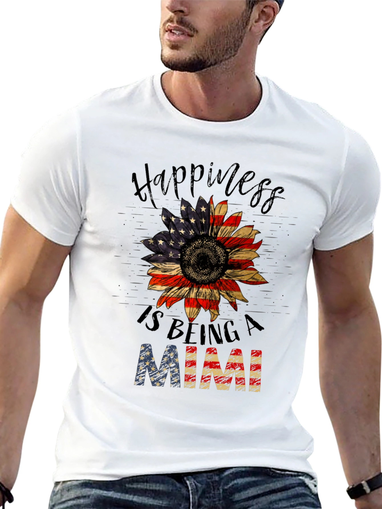 Patriotic Mimi Sunflower Graphic Tee