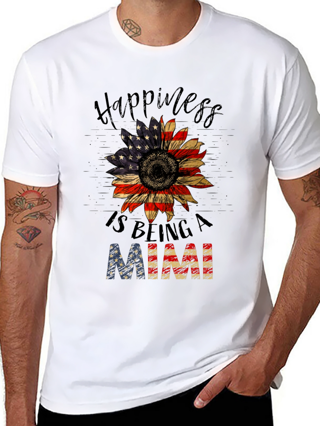 Patriotic Mimi Sunflower Graphic Tee