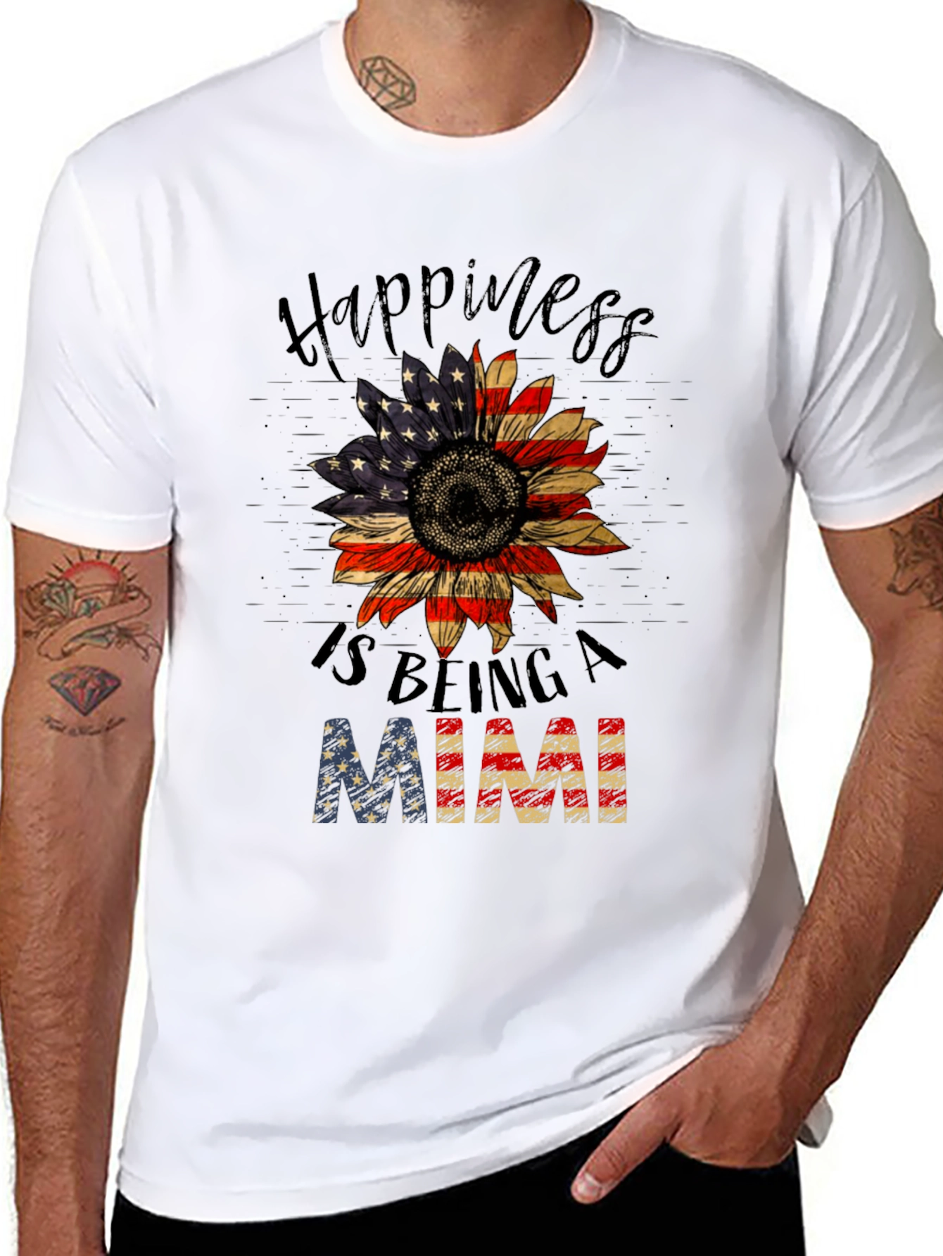 Patriotic Mimi Sunflower Graphic Tee