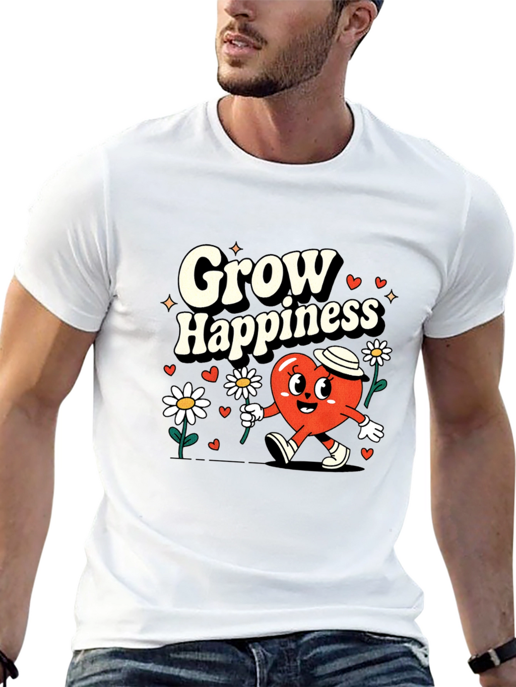 Grow Happiness Graphic Tee