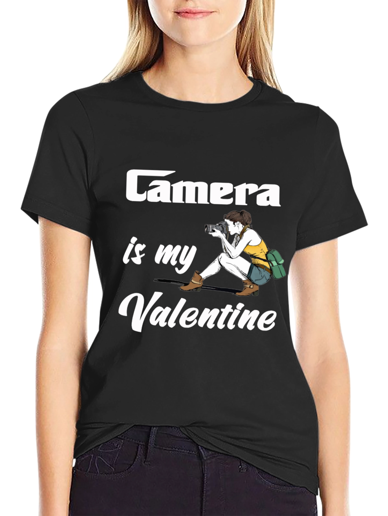 Camera is My Valentine Graphic T-Shirt