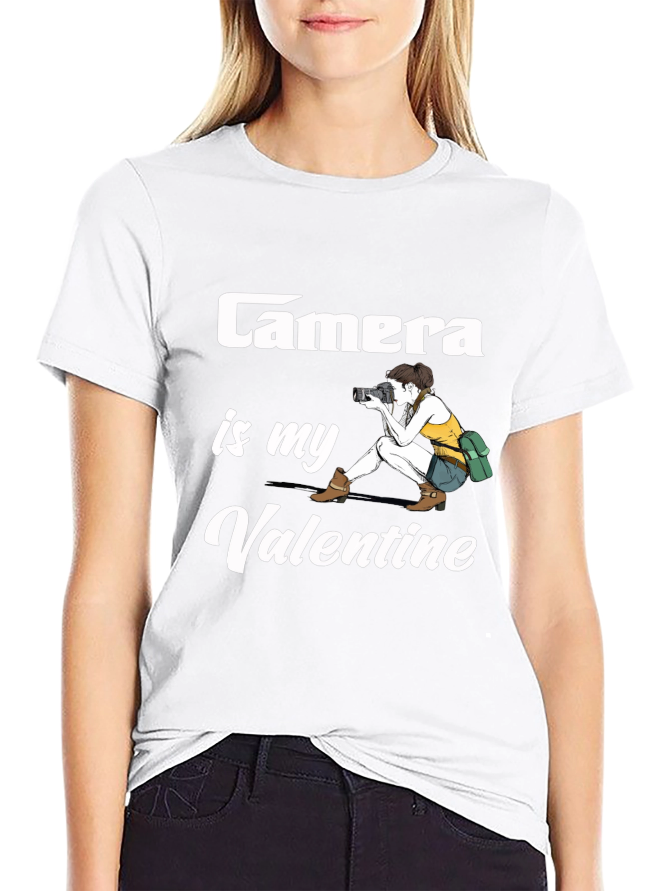 Camera is My Valentine Graphic T-Shirt