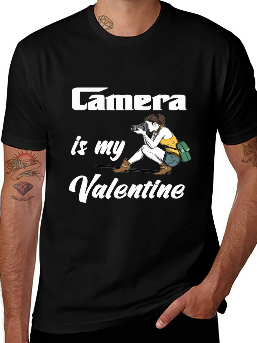 Camera is My Valentine Graphic T-Shirt