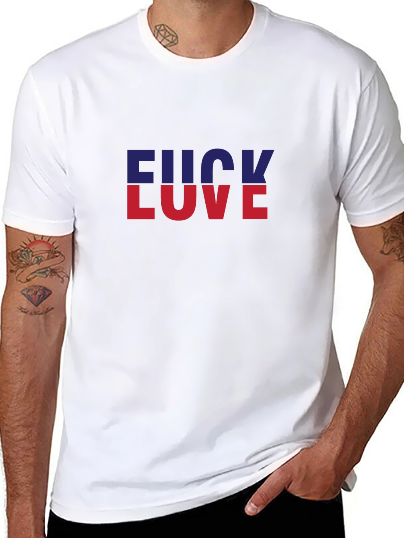 Edgy Graphic Tee - F*ck Love Statement