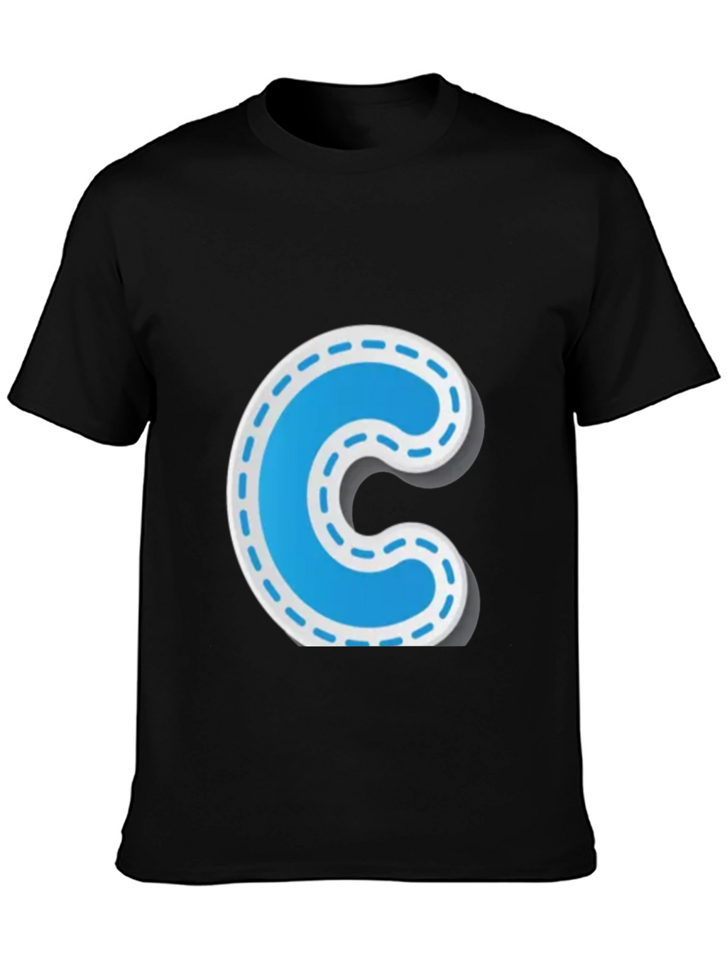 Fun Letter C Black T-Shirt